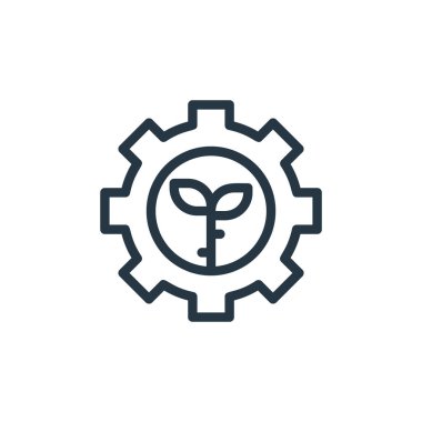 ekoloji çizgisi konseptinden simge vektörü ayarlanıyor. Düzenlenebilir vuruşun ince çizgisi. Web ve mobil uygulamalar, logo ve yazdırma ortamlarında kullanım için doğrusal işaret ayarlanıyor.