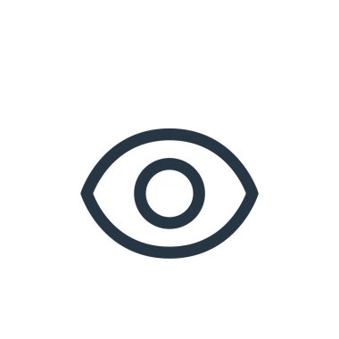 Temel ui kavramından simge vektörünü görüntüle. Düzenlenebilir vuruşun ince bir çizgisi. Web ve mobil uygulamalarda kullanmak için doğrusal işareti görüntüle, logo, yazdırma ortamı.