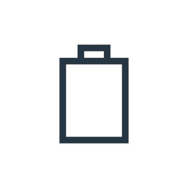 Temel ui kavramından batarya durum ikonu vektörü. Düzenlenebilir pil durumunun ince çizgisi. Web ve mobil uygulamalarda kullanmak için pil durumu doğrusal işareti, logo, yazdırma ortamı.