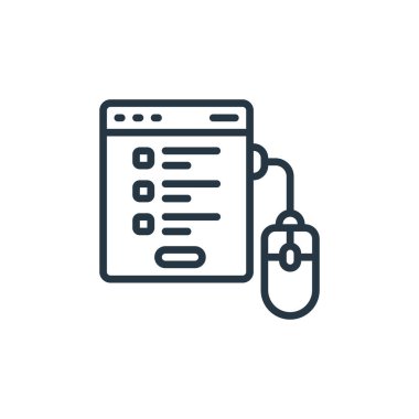 Etkinlik yönetim kavramından kayıt formu ikonu vektörü. Düzenlenebilir felç formunun ince çizgisi. Web ve mobil uygulamalar, logo ve yazdırma için kayıt formu çizgisel işareti 