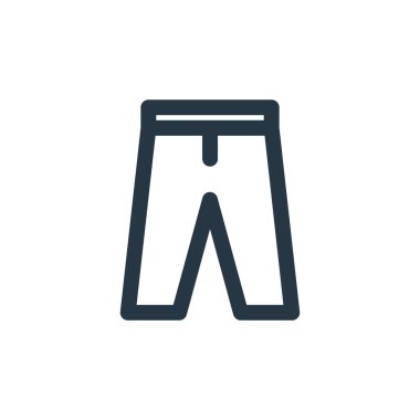 Stil aksesuar konseptinden pantolon ikonu vektörü. Düzenlenebilir inmenin ince çizgisi. İnternet ve mobil uygulamalar, logo ve yazdırma ortamlarında kullanım için pantolon doğrusal işareti.