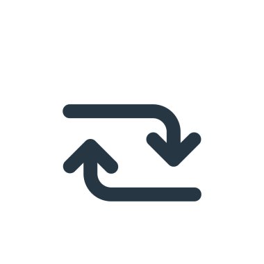 Simge vektörünü ok konseptinden yeniden yükle. Düzenlenebilir felcin ince bir çizgisi. Web ve mobil uygulamalarda kullanım için doğrusal işareti yeniden yükle, logo, yazdırma ortamı.