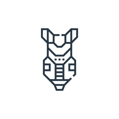 Beyzbol konseptinden koruyucu vites ikonu vektörü. Düzenlenebilir koruyucu dişli felcin ince bir çizgisi. Web ve mobil uygulamalar, logo ve yazdırma ortamlarında kullanım için koruyucu dişli doğrusal işareti.