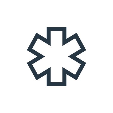 Tıbbi konseptten tıbbi işaret ikonu vektörü. Düzenlenebilir kalp krizinin ince bir çizgisi. Web ve mobil uygulamalar, logo ve yazdırma ortamlarında kullanmak için tıbbi işaret doğrusal işareti.