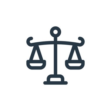 Seçim konseptinden ikon vektörü dengelemek. Düzenlenebilir vuruşların ince çizgisi. Web ve mobil uygulamalar, logo ve yazdırma ortamlarında kullanım için doğrusal işareti dengele.
