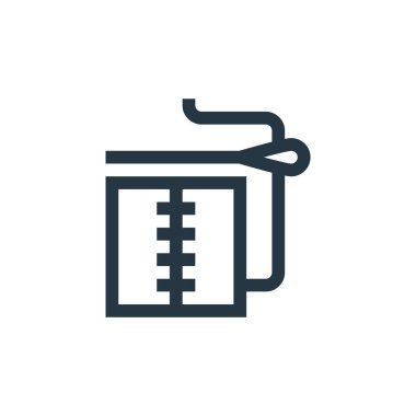 el sanatları konseptinden yama işi simgesi vektörü. Düzenlenebilir inmenin ince bir çizgisi. Web ve mobil uygulamalar, logo ve yazdırma ortamlarında kullanım için yama işi doğrusal işareti.