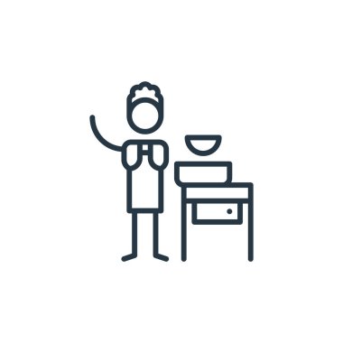 Sanat konseptinden seramik ikon vektörü. Düzenlenebilir seramik felcin ince bir çizgisi. Web ve mobil uygulamalarda kullanmak için seramik doğrusal işareti, logo, yazdırma ortamı.