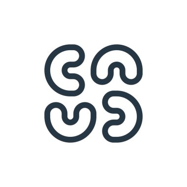 Fas konseptinden kaju ikonu vektörü. Kurgulanabilir kaju renginin ince bir çizgisi. Web ve mobil uygulamalarda kullanmak için kaju doğrusal işareti, logo, yazdırma ortamı.