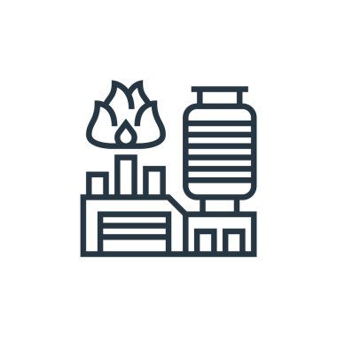 Endüstri konseptindeki ikon petrol taşıyıcısı. Petrol düzenlenebilir felcin ince bir çizgisi. Web ve mobil uygulamalar, logo ve yazdırma ortamlarında kullanım için petrol doğrusal işareti.