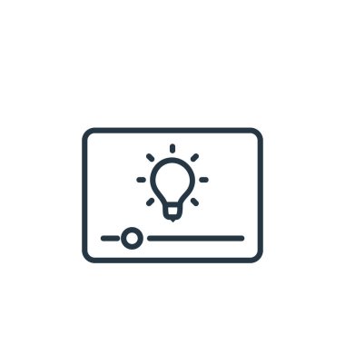 İş eğitimi konseptinden bir ikon vektörü. Düzenlenebilir vuruşun ince çizgisi. Web ve mobil uygulamalarda kullanım için fikir doğrusal işareti, logo, yazdırma ortamı.