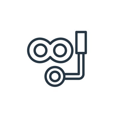 Yaz konseptinden şnorkel ikonu vektörü. Düzenlenebilir şnorkel vuruşunun ince çizgisi. Web ve mobil uygulamalarda kullanmak için şnorkel doğrusal işareti, logo, yazdırma ortamı.