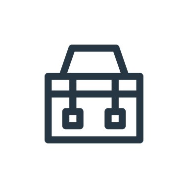 LaBoor ve araç konseptinden alet çantası ikonu vektörü. Düzenlenebilir inmenin ince bir çizgisi. Web ve mobil uygulamalarda kullanmak için araç gereç doğrusal işareti, logo, yazdırma ortamı.