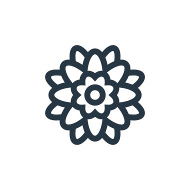 Cinco de mayonez konseptinden Dalia ikon vektörü. Dalia 'nın düzenlenebilir felcinin ince bir çizgisi. Web ve mobil uygulamalarda kullanmak için dalia doğrusal işareti, logo, yazdırma ortamı.