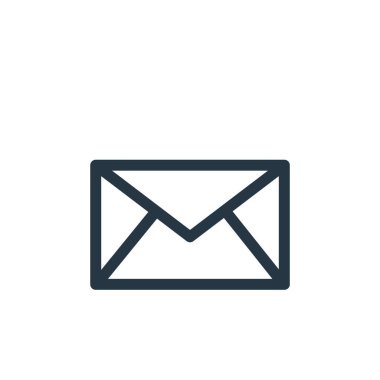 Muhtelif kavramlardan posta simgesi vektörü. İnce çizgili postayla düzenlenebilir felç çizgisi. Web ve mobil uygulamalarda kullanmak için e- posta doğrusal işareti, logo, yazdırma ortamı.