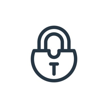 Video oyunu elemanları kavramından ikon vektörünü kilitle. Düzenlenebilir kilit vuruşunun ince çizgisi. Web ve mobil uygulamalarda kullanmak için doğrusal işareti kilitle, logo, yazdırma ortamı.