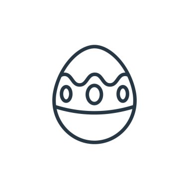 Paskalya konseptinden yumurta ikonu vektörü. İnce çizgili, düzenlenebilir yumurta çarpması. Web ve mobil uygulamalarda kullanmak için yumurta doğrusal işareti, logo, yazdırma ortamı.