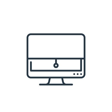 Siber güvenlik kavramından özel ikon vektörü. Düzenlenebilir inmenin ince bir çizgisi. Web ve mobil uygulamalarda kullanmak için gizlilik doğrusal işareti, logo, yazdırma ortamı.