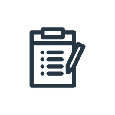 Kullanıcı arayüzü kavramından simge vektörünü listele. Düzenlenebilir vuruşların ince çizgisi. Web ve mobil uygulamalarda kullanmak için doğrusal işaretleri listele, logo, yazdırma ortamı.