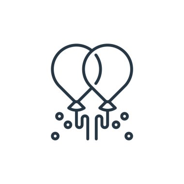 Cinco de mayonez konseptinden balon ikon vektörü. Düzenlenebilir balonların ince çizgisi. balonlar web ve mobil uygulamalarda kullanmak için doğrusal işaret, logo, yazdırma ortamı.