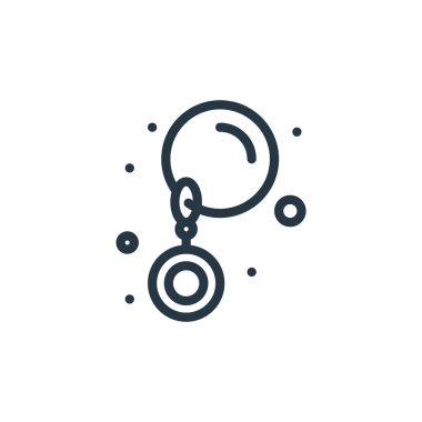 Mücevher konseptinden ikon küpe vektörü. Düzenlenebilir felcin ince bir çizgisi. Web ve mobil uygulamalarda kullanmak için doğrusal küpe işareti, logo, yazdırma ortamı.