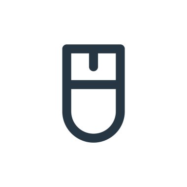 px aygıtları kavramından bilgisayar fare simgesi vektörü. Bilgisayar faresinin düzenlenebilir vuruşunun ince çizgisi. Web ve mobil uygulamalarda kullanmak için bilgisayar fare doğrusal işareti, logo, yazdırma ortamı.