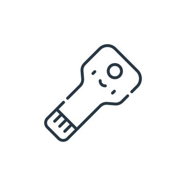 Siber güvenlik kavramından web simgesi vektörü. İnce çizgili, düzenlenebilir çizgi çizimi. Web ve mobil uygulamalarda kullanmak için ağ doğrusal işareti, logo, yazdırma ortamı.