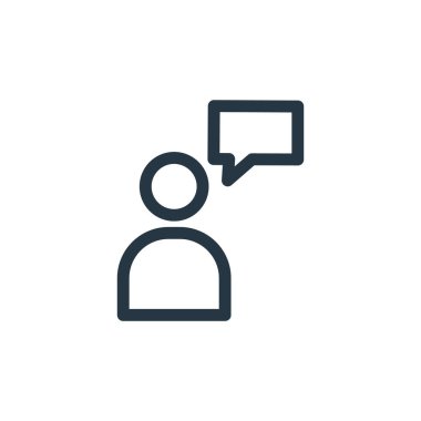 Çeşitli kavramlardan profil simgesi vektörü. İnce çizgili düzenlenebilir felç çizgisi. Web ve mobil uygulamalarda kullanmak için profil doğrusal işareti, logo, yazdırma ortamı.