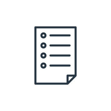 Ofis konseptinden kağıt ikonu vektörü. Düzenlenebilir kağıt darbesinin ince çizgisi. Web ve mobil uygulamalarda kullanmak için kağıt doğrusal işareti, logo, yazdırma ortamı.