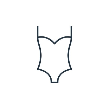 Moda konseptinden mayo ikonu vektörü. Düzenlenebilir mayo vuruşunun ince bir çizgisi. Web ve mobil uygulamalar, logo ve yazdırma ortamlarında kullanmak için mayo çizgisel işareti.