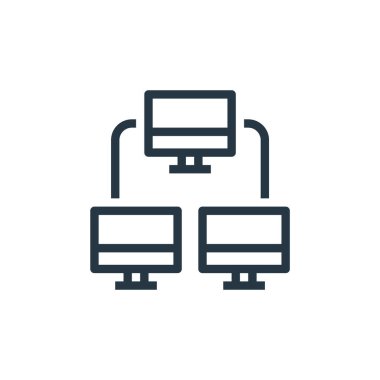 Pazarlama seosu iş konseptinden ağ simgesi vektörü. Düzenlenebilir ağ vuruşunun ince çizgisi. ağ ve mobil uygulamalarda kullanmak için ağ doğrusal işareti, logo, yazdırma ortamı.