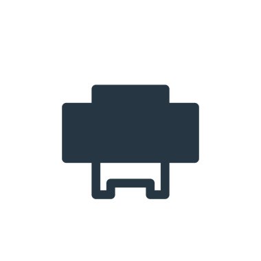 Yazıcı ve faks konseptinden yazdırma aracı vektörü. İnce çizgili, düzenlenebilir baskı aracı vuruşu çizgisi. Web ve mobil uygulamalarda kullanmak için yazıcı aracı doğrusal işareti, logo, yazdırma ortamı.