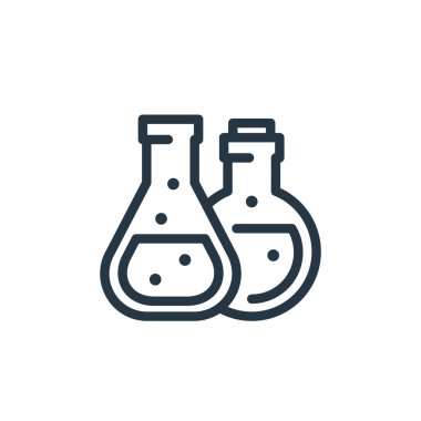 Bilim konseptinden test tüpleri ikon vektörü. İnce çizgili test tüpleri düzenlenebilir felç çizgisi. Web ve mobil uygulamalarda kullanım için test tüpleri doğrusal işareti, logo, yazdırma ortamı.