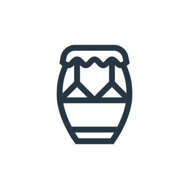 Meksika kavramından huehuetl ikon vektörü. Huehuetl düzenlenebilir vuruşun ince çizgisi. huehuetl web ve mobil uygulamalarda kullanmak için doğrusal işaret, logo, yazdırma ortamı.