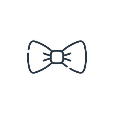 İrlanda konseptinden papyon ikonu vektörü. Düzenlenebilir papyon vuruşunun ince çizgisi. Web ve mobil uygulamalar, logo ve yazdırma ortamlarında kullanmak için ok kravatı doğrusal işareti.