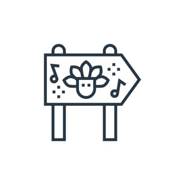 Brezilya karnaval konseptindeki karnaval ikonu vektörü. Düzenlenebilir karnaval vuruşunun ince çizgisi. Web ve mobil uygulamalarda kullanmak için karnaval doğrusal işareti, logo, yazdırma ortamı.