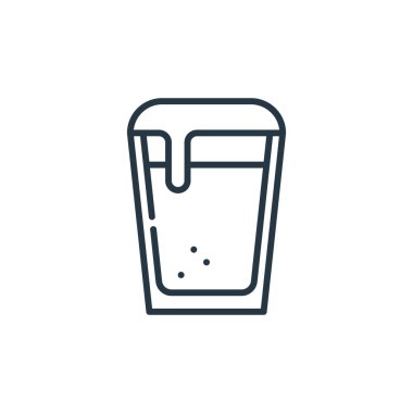 Cinco de mayonez konseptinden bira ikonu vektörü. İnce çizgili, düzenlenebilir bira vuruşu çizgisi. Web ve mobil uygulamalarda kullanmak için bira doğrusal işareti, logo, yazdırma ortamı.