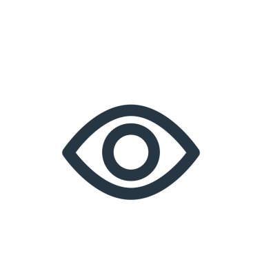 Muhtelif kavramlardan görünür ikon vektörü. Düzenlenebilir vuruşun ince çizgisi. Web ve mobil uygulamalarda kullanım için görünür doğrusal işaret, logo, yazdırma ortamı.