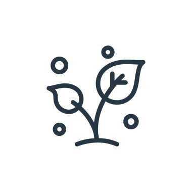 İlkbahar konseptinden bitki ikonu vektörü. Düzenlenebilir bitki felcinin ince bir çizgisi. Web ve mobil uygulamalarda kullanım için bitkisel doğrusal işaret, logo, yazdırma ortamı.
