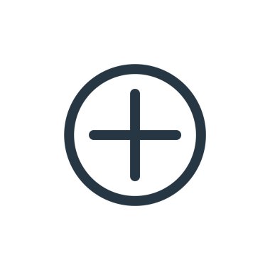 Artı teknoloji konseptinden ikon vektörü. Artı ikon düzenlenebilir vuruşunun ince çizgisi. Artı web ve mobil uygulamalarda kullanmak için simge doğrusal işareti, logo, yazdırma ortamı.