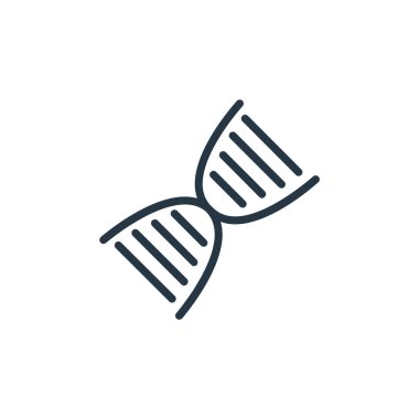 Okul ve eğitim hattı konseptinden DNA ikonu vektörü. DNA düzenlenebilir felcin ince bir çizgisi. Web ve mobil uygulamalarda kullanmak için DNA doğrusal işareti, logo, yazdırma ortamı.