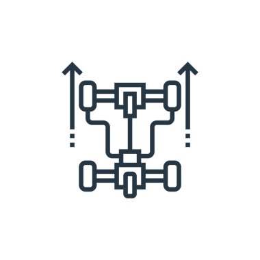Elektrikli araç konseptinden rejeneratif ikon vektörü. Yenilenebilir inmenin ince çizgisi. Web ve mobil uygulamalarda kullanmak için yenileyici doğrusal işaret, logo, yazdırma ortamı.