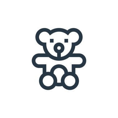 El sanatları konseptinden Teddy ikon vektörü. Düzenlenebilir ayıcık vuruşunun ince bir çizgisi. Web ve mobil uygulamalar, logo ve yazdırma ortamlarında kullanmak için ayıcık doğrusal işareti.