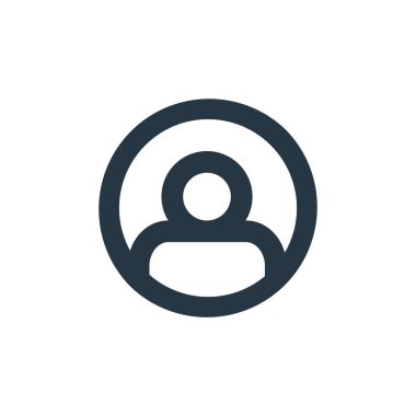 kullanıcı arayüzü kavramından kullanıcı simgesi vektörü. Düzenlenebilir vuruşun ince çizgisi. Web ve mobil uygulamalarda kullanmak için kullanıcı doğrusal işareti, logo, yazdırma ortamı.