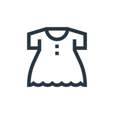 Bebek partisi konseptinden bir ikon vektörü. Düzenlenebilir darbenin ince bir çizgisi. Web ve mobil uygulamalarda kullanmak için doğrusal giyim tabelası, logo, yazdırma ortamı.