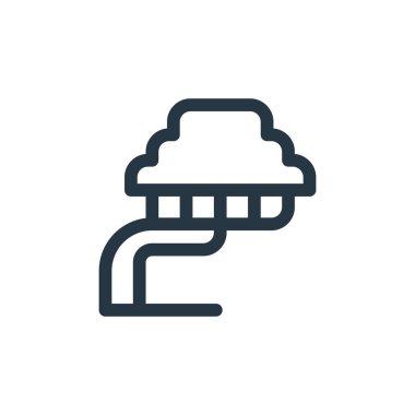 Ağaç konseptinden ikon vektörü. İnce çizgili ağaç çizgisi çizimi. Web ve mobil uygulamalarda kullanmak için ağaç doğrusal işareti, logo, yazdırma ortamı.