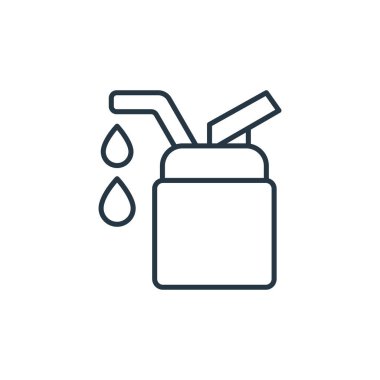 Yarış konseptinden araba yağı ikonu vektörü. Düzenlenebilir araba yağı felcinin ince bir çizgisi. Web ve mobil uygulamalarda kullanmak için araba yağı doğrusal işareti, logo, yazdırma ortamı.