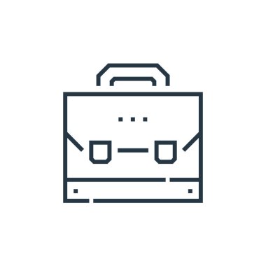 Seçim konseptinden evrak çantası ikonu vektörü. Düzenlenebilir evrak çantasının ince bir çizgisi. Web ve mobil uygulamalarda kullanmak için evrak çantası doğrusal işareti, logo, yazdırma ortamı.