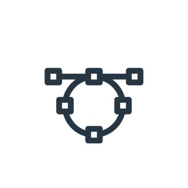 Grafik tasarım konseptinden vektör ikonu vektörü. Vektör düzenlenebilir vuruşun ince çizgisi. Web ve mobil uygulamalarda kullanım için vektör doğrusal işareti, logo, yazdırma ortamı.