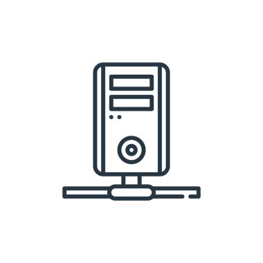 ISP siber güvenlik konseptinden ikon vektörü. ISP düzenlenebilir felcin ince bir çizgisi. Web ve mobil uygulamalarda kullanmak için isp doğrusal işareti, logo, yazdırma ortamı.