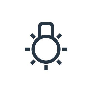 Fotoğraf konseptinden ampul ikonu vektörü. Düzenlenebilir ampul vuruşunun ince çizgisi. Web ve mobil uygulamalar, logo ve yazdırma ortamlarında kullanmak için ampul doğrusal işareti.